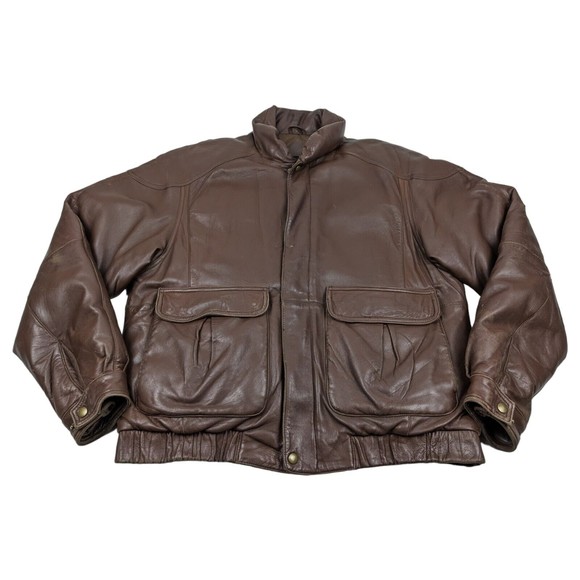 Eddie Bauer Jackets & Coats Vintage Eddie Bauer Brown Leather Goose